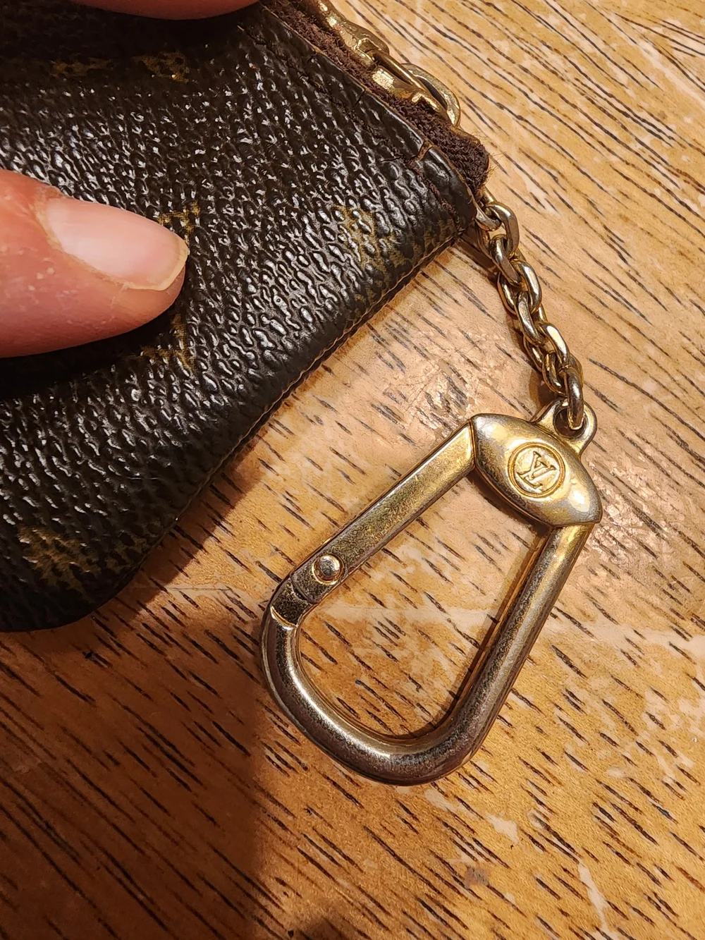 Louis Vuitton Monogram Key Pouch (Pochette Clés), classic brown monogram